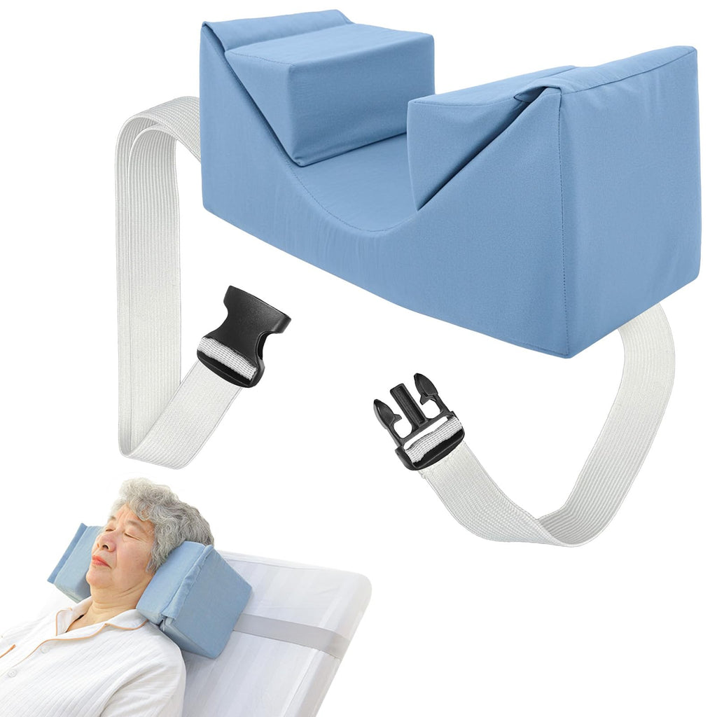 Almofada de Posicionamento da Cabeça Estabilizadora para Pacientes Acamados e Idosos – Almofada Ajustável para Apoio em Cadeira de Rodas de Encosto Alto e Cama Hospitalar (Capa de Algodão)